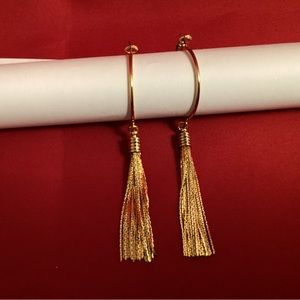 Golden dangle earrings